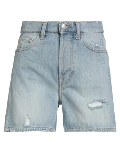 Vicolo Woman Denim Shorts Blue Size Xs Cotton