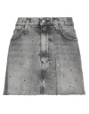 Vicolo Woman Denim Skirt Black Size Xs Cotton In Black