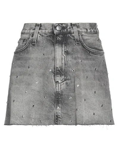Vicolo Woman Denim Skirt Black Size Xs Cotton