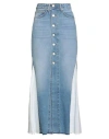 Vicolo Woman Denim Skirt Blue Size M Cotton In Blue