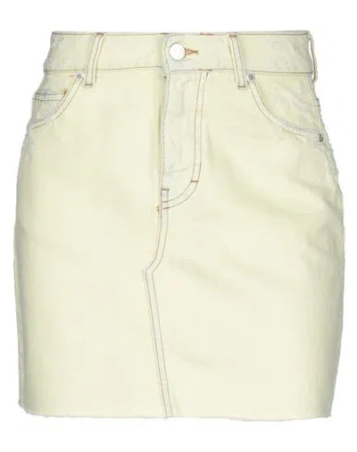 Vicolo Denim Skirts In Yellow