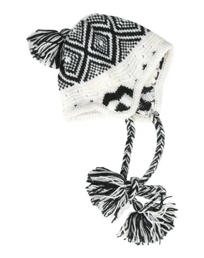 Vicolo Woman Hat White Size Onesize Wool, Acrylic In Multi