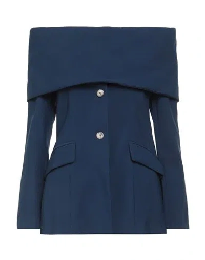 Vicolo Woman Jacket Blue Size M Viscose, Polyester