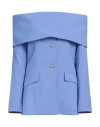 Vicolo Woman Jacket Lilac Size S Viscose, Polyester In Blue
