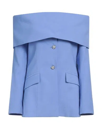 Vicolo Woman Jacket Lilac Size S Viscose, Polyester In Blue