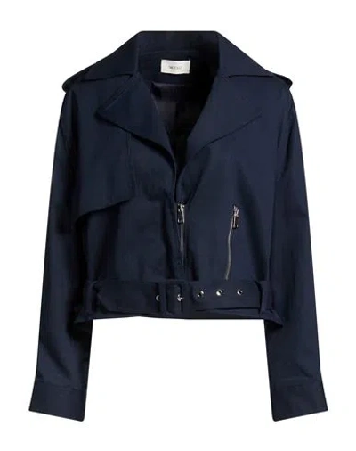 Vicolo Woman Jacket Navy Size M Acetate, Viscose In Blue