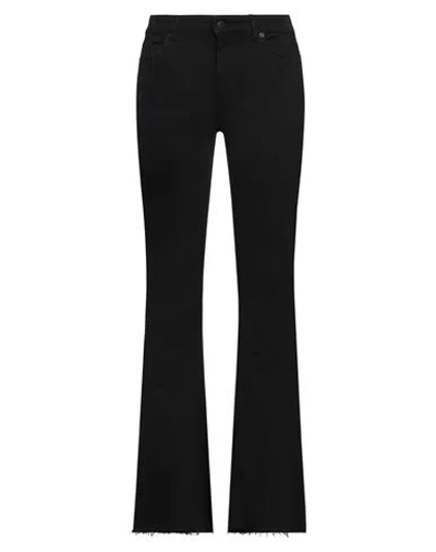 Vicolo Woman Jeans Black Size Xl Cotton, Elastomultiester, Elastane In Black