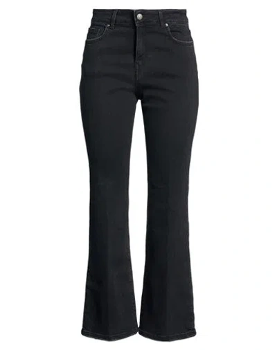 Vicolo Woman Jeans Black Size L Cotton, Lyocell, Elastomultiester, Elastane