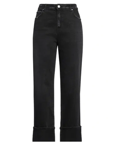 Vicolo Woman Jeans Black Size M Cotton, Elastane