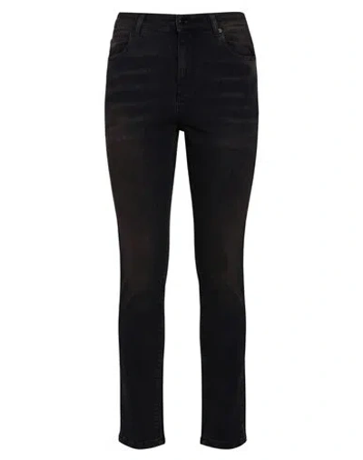 Vicolo Woman Jeans Black Size S Cotton, Lyocell, Elastomultiester, Elastane