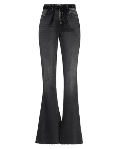 Vicolo Woman Jeans Black Size S Cotton, Lyocell, Organic Cotton, Lycra