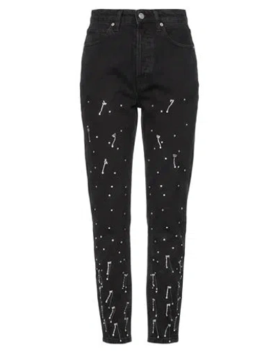 Vicolo Woman Jeans Black Size Xs Cotton