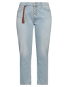 Vicolo Woman Jeans Blue Size L Cotton In Blue