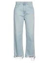 Vicolo Woman Jeans Blue Size L Cotton In Blue