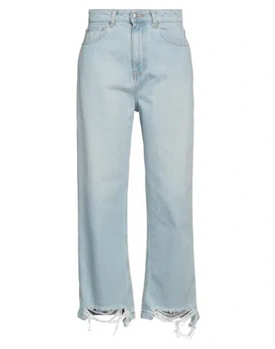 Vicolo Woman Jeans Blue Size L Cotton