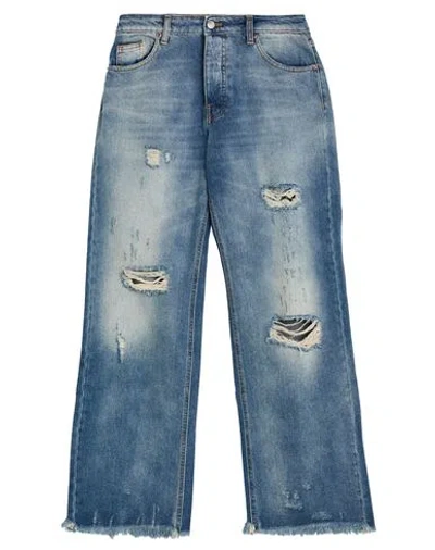 Vicolo Woman Jeans Blue Size L Cotton