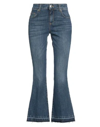 Vicolo Woman Jeans Blue Size M Cotton, Elastane