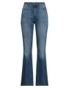 Vicolo Woman Jeans Blue Size L Cotton, Elastane
