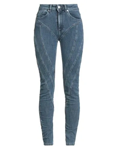 Vicolo Woman Jeans Blue Size L Cotton, Elastane