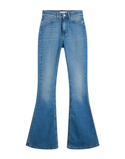 Vicolo Woman Jeans Blue Size L Cotton, Elastane