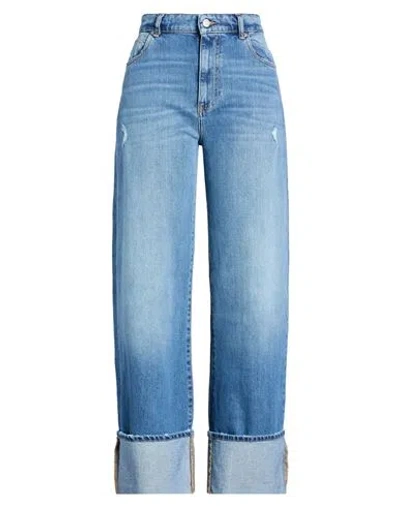 Vicolo Woman Jeans Blue Size M Cotton, Elastane