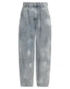 Vicolo Woman Denim Pants Blue Size M Cotton In Blue