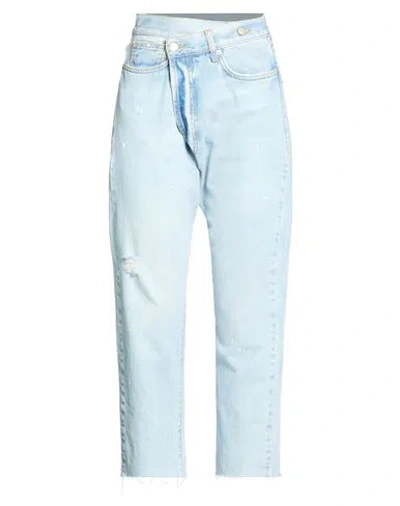 Vicolo Woman Jeans Blue Size S Cotton