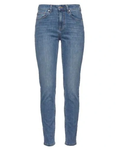Vicolo Woman Jeans Blue Size S Cotton, Elastane