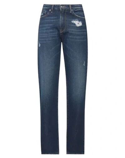 Vicolo Woman Jeans Blue Size S Cotton, Elastane