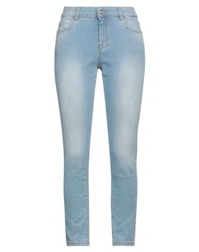 Vicolo Woman Jeans Blue Size S Cotton, Elastane