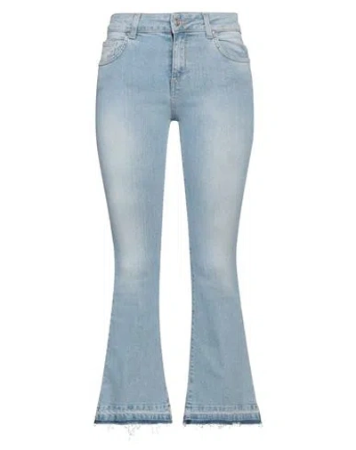 Vicolo Woman Jeans Blue Size S Cotton, Elastane