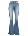Vicolo Woman Jeans Blue Size Xs Cotton, Lyocell, Lycra In Blue