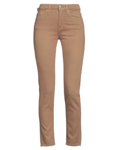 Vicolo Woman Jeans Camel Size Xs Cotton In Beige