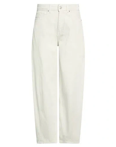 Vicolo Woman Jeans Light Grey Size Xs Cotton In White