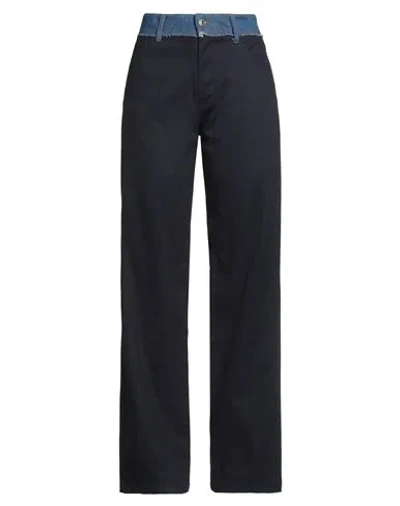 Vicolo Woman Jeans Midnight Blue Size M Cotton In Black