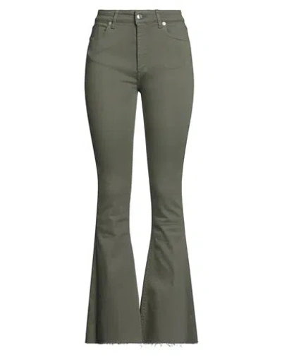Vicolo Woman Jeans Military Green Size L Cotton, Elastomultiester, Elastane