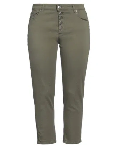 Vicolo Woman Jeans Military Green Size Xl Cotton, Elastomultiester, Elastane