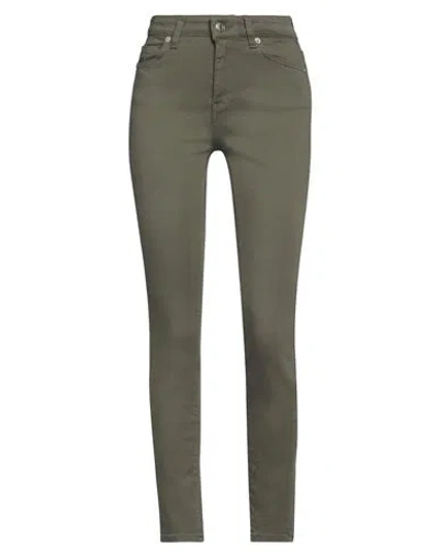 Vicolo Woman Jeans Military Green Size Xs Cotton, Elastomultiester, Elastane