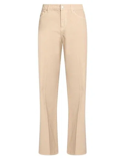 Vicolo Woman Jeans Sand Size Xs Cotton In Neutral