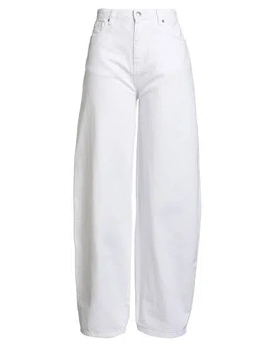 Vicolo Woman Jeans White Size L Cotton
