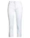Vicolo Woman Jeans White Size L Cotton, Elastomultiester, Elastane In White