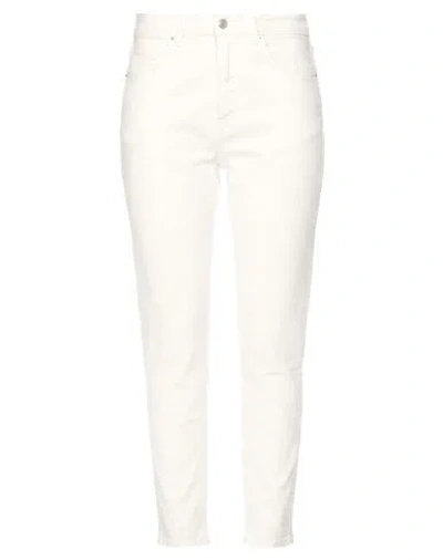 Vicolo Woman Jeans White Size S Cotton, Elastane