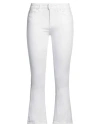 Vicolo Woman Jeans White Size S Cotton, Elastomultiester, Elastane In White