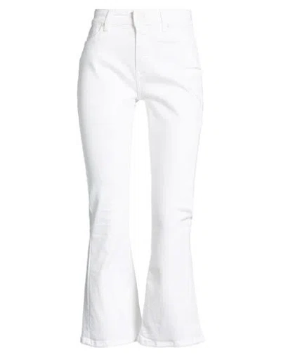 Vicolo Woman Jeans White Size S Cotton, Elastomultiester, Elastane In Red