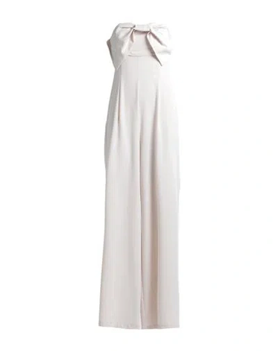 Vicolo Woman Jumpsuit Off White Size M Polyester, Elastane In Beige