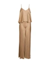 Vicolo Woman Jumpsuit Camel Size M Viscose In Beige