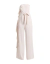 Vicolo Woman Jumpsuit Ivory Size M Polyester, Elastane In White