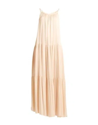 Vicolo Woman Maxi Dress Beige Size Onesize Viscose In Pink