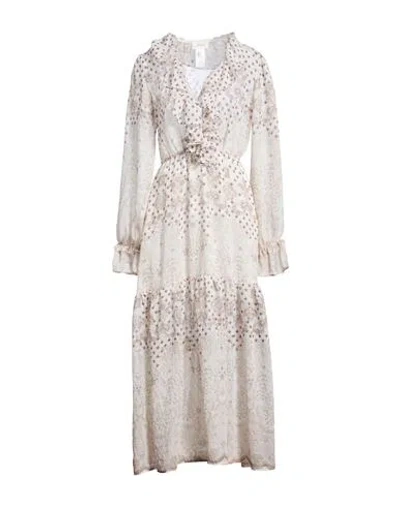 Vicolo Woman Maxi Dress Beige Size S Lyocell, Nylon In White