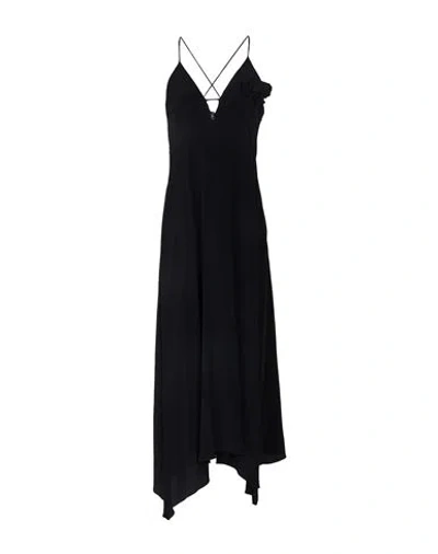 Vicolo Woman Maxi Dress Black Size 6 Acetate, Silk